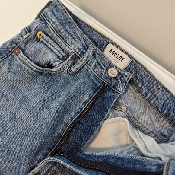 Agolde Pinch Waist Light Wash Slim Jeans Size 24 - Picture 7 of 10